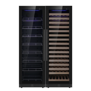 KingsBottle Upright Wine & Beverage Cooler Combo With Triple Temp. Zones
