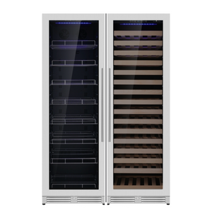 KingsBottle Upright Wine & Beverage Cooler Combo With Triple Temp. Zones