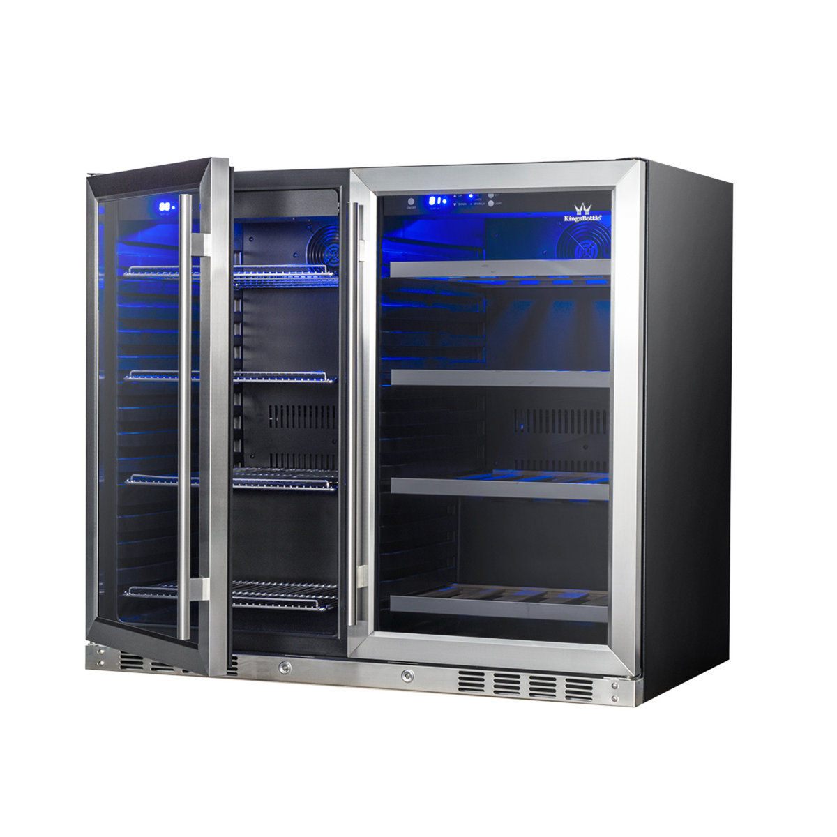 KingsBottle 39" Under Counter Wine And Beer Fridge Combo