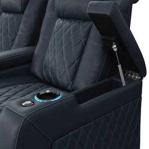 Valencia Tuscany Luxury Edition Home Theater Seating | Semi-Aniline Italian Nappa Leather Power Recliner