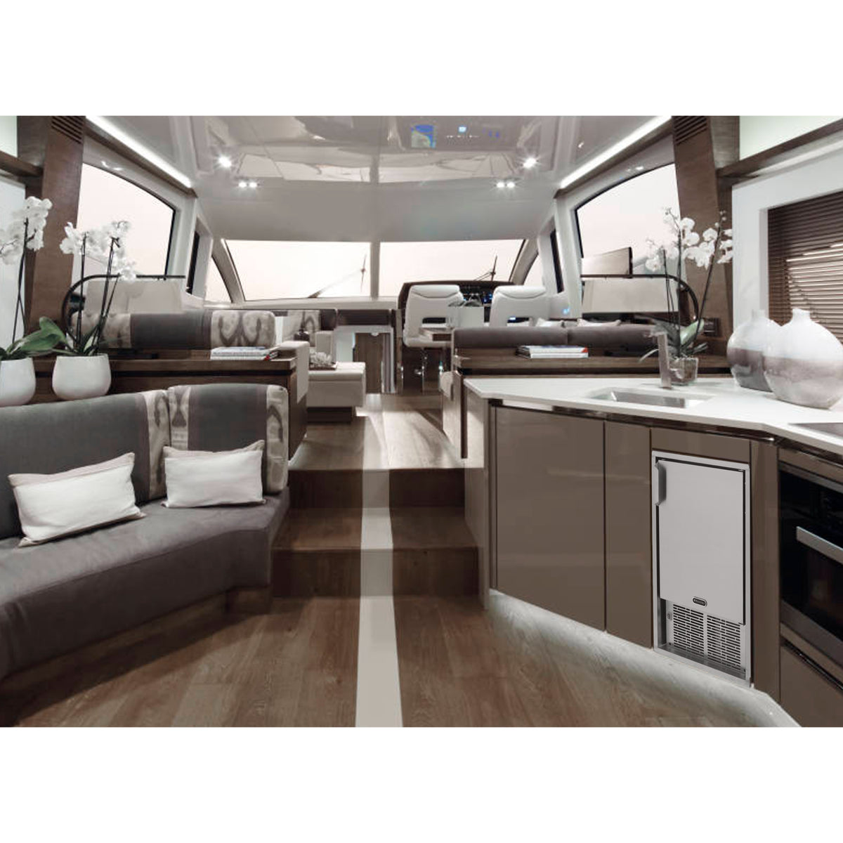 Whynter 14'' Undercounter Automatic Stainless Steel Marine Ice Maker 23lb Daily Output