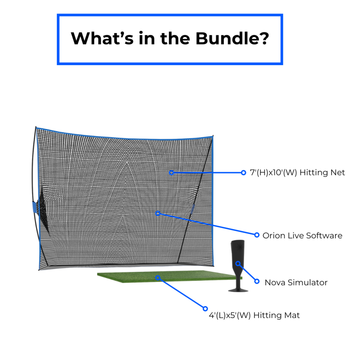OptiShot Nova Golf Simulator Basic Bundle (Simulator + Mat + Net)