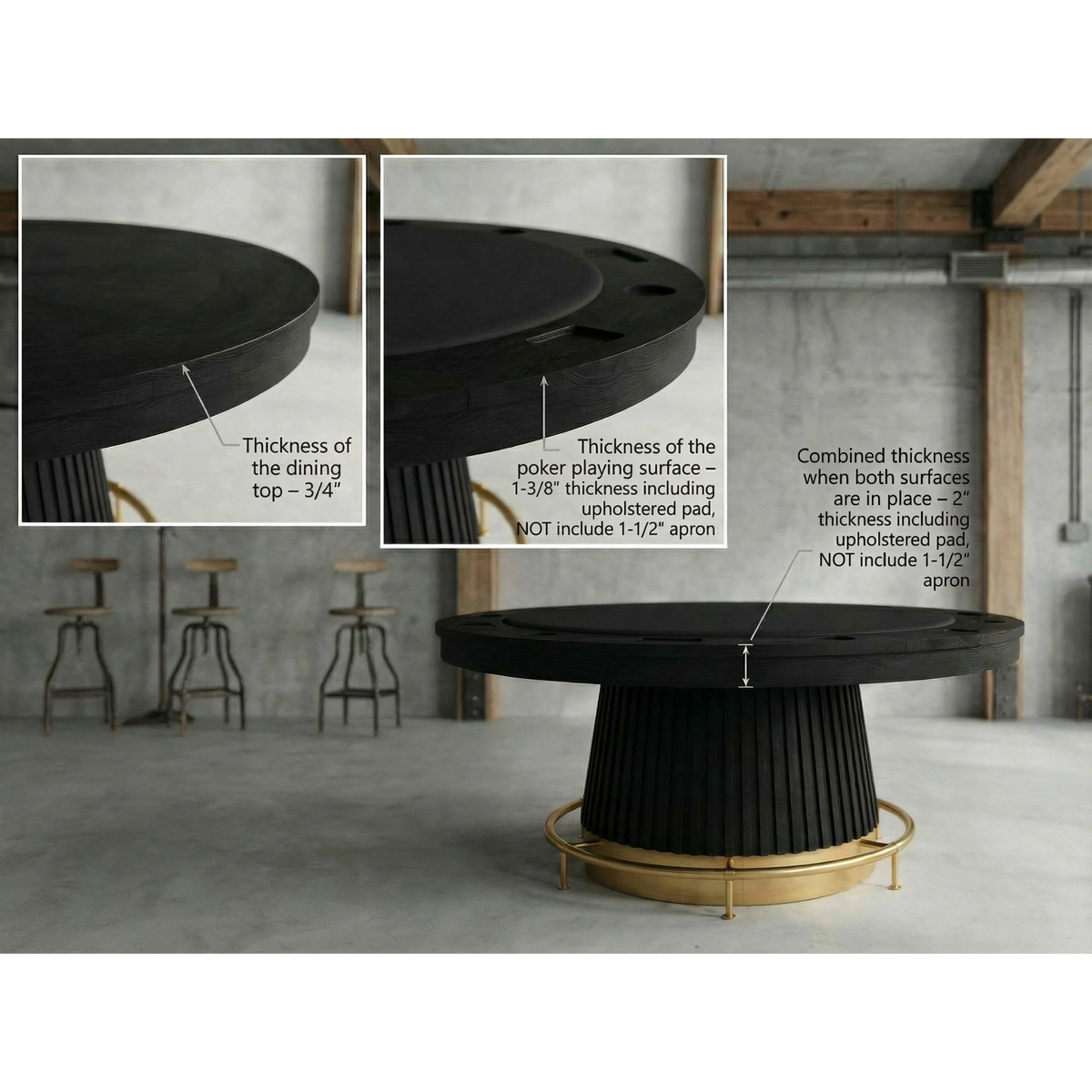 RAM Game Room Prohibition 60" Poker Table