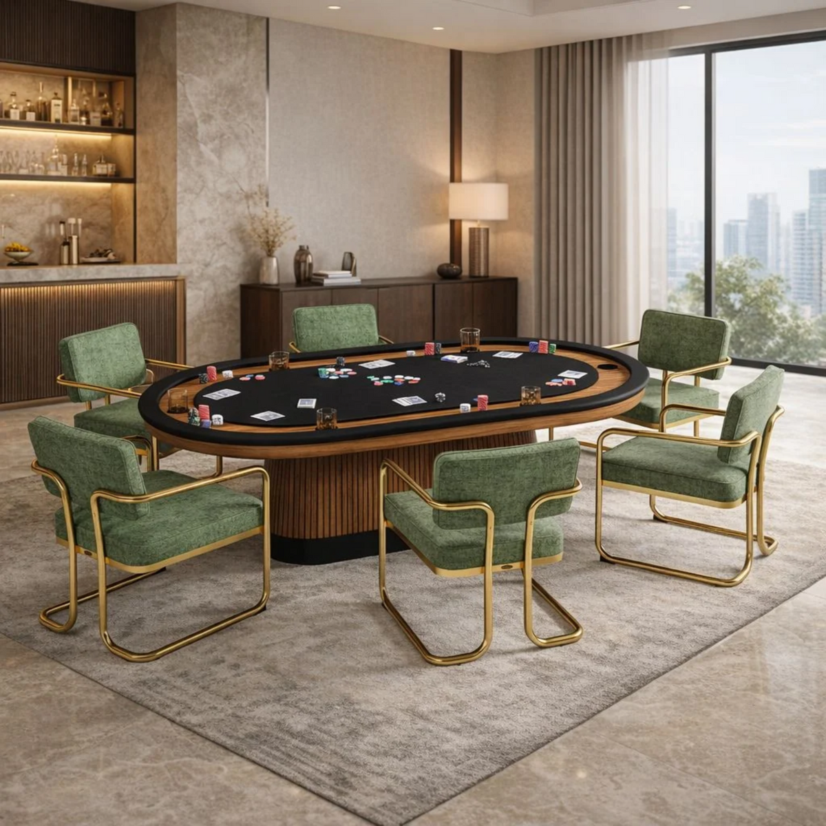 RAM Game Room Prohibition Texas Hold'em Poker Table