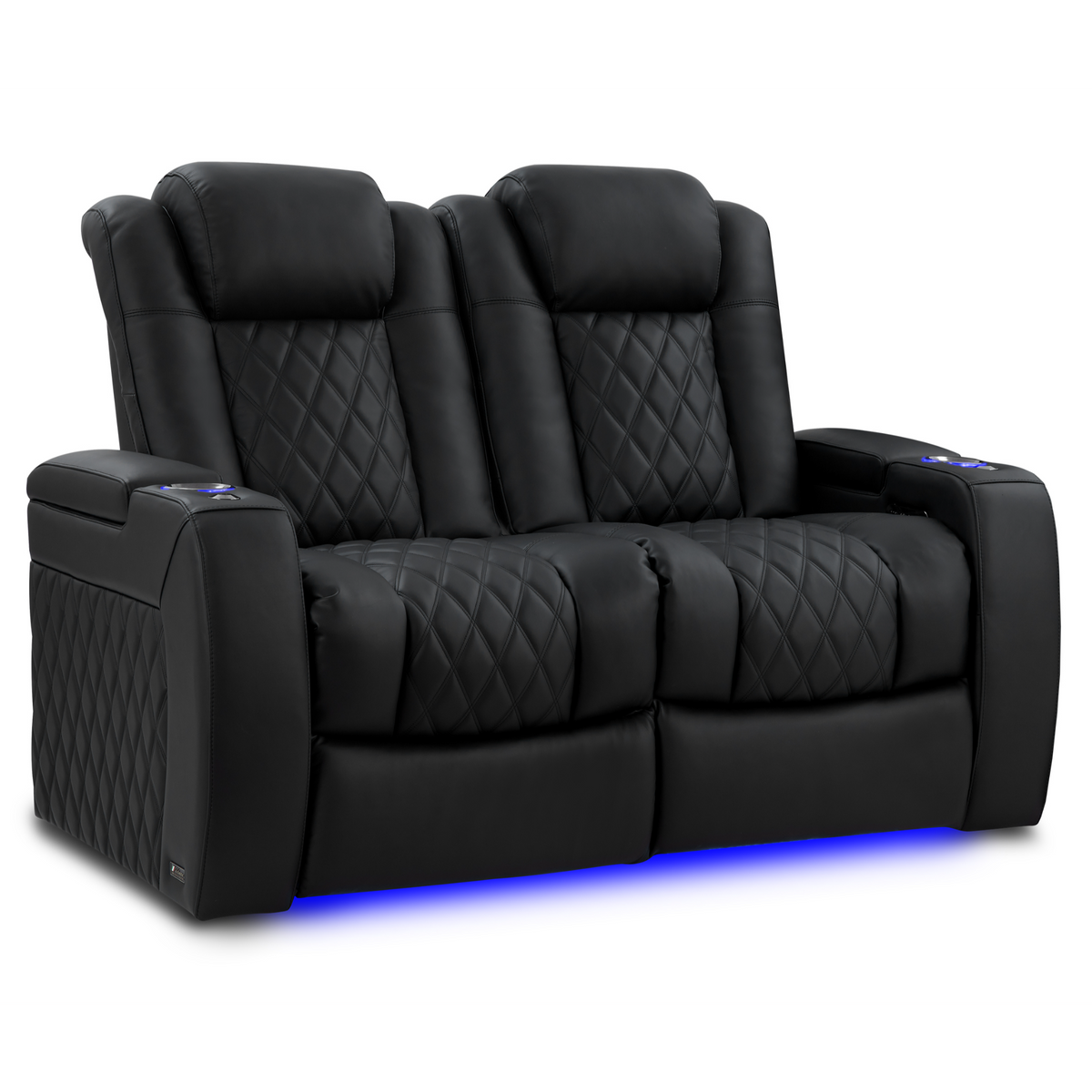 Valencia Tuscany Luxury Edition row of 2 loveseat configuration Graphite leather home theater