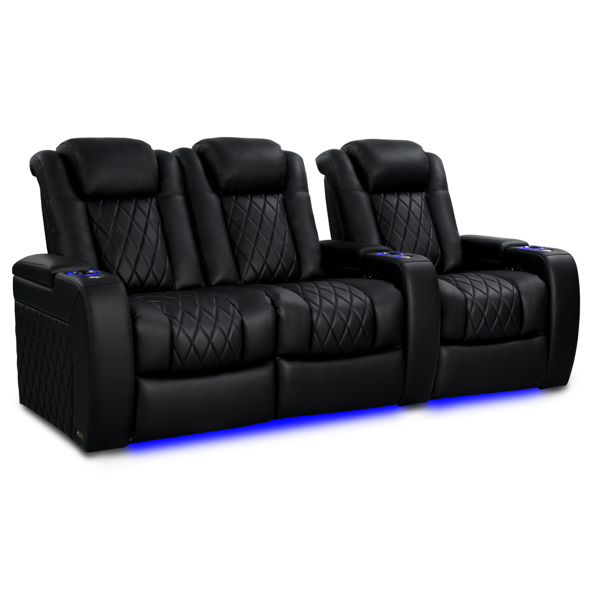 Valencia Tuscany Heat and Massage row of 3 loveseat left home theater seating layout