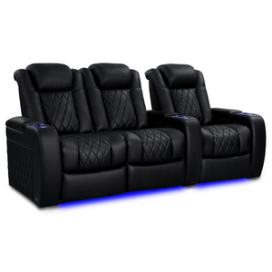 Valencia Tuscany Heat and Massage row of 3 loveseat left home theater seating layout