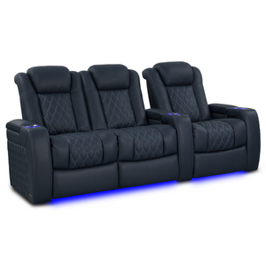 Valencia Tuscany Luxury Edition Home Theater Seating | Semi-Aniline Italian Nappa Leather Power Recliner