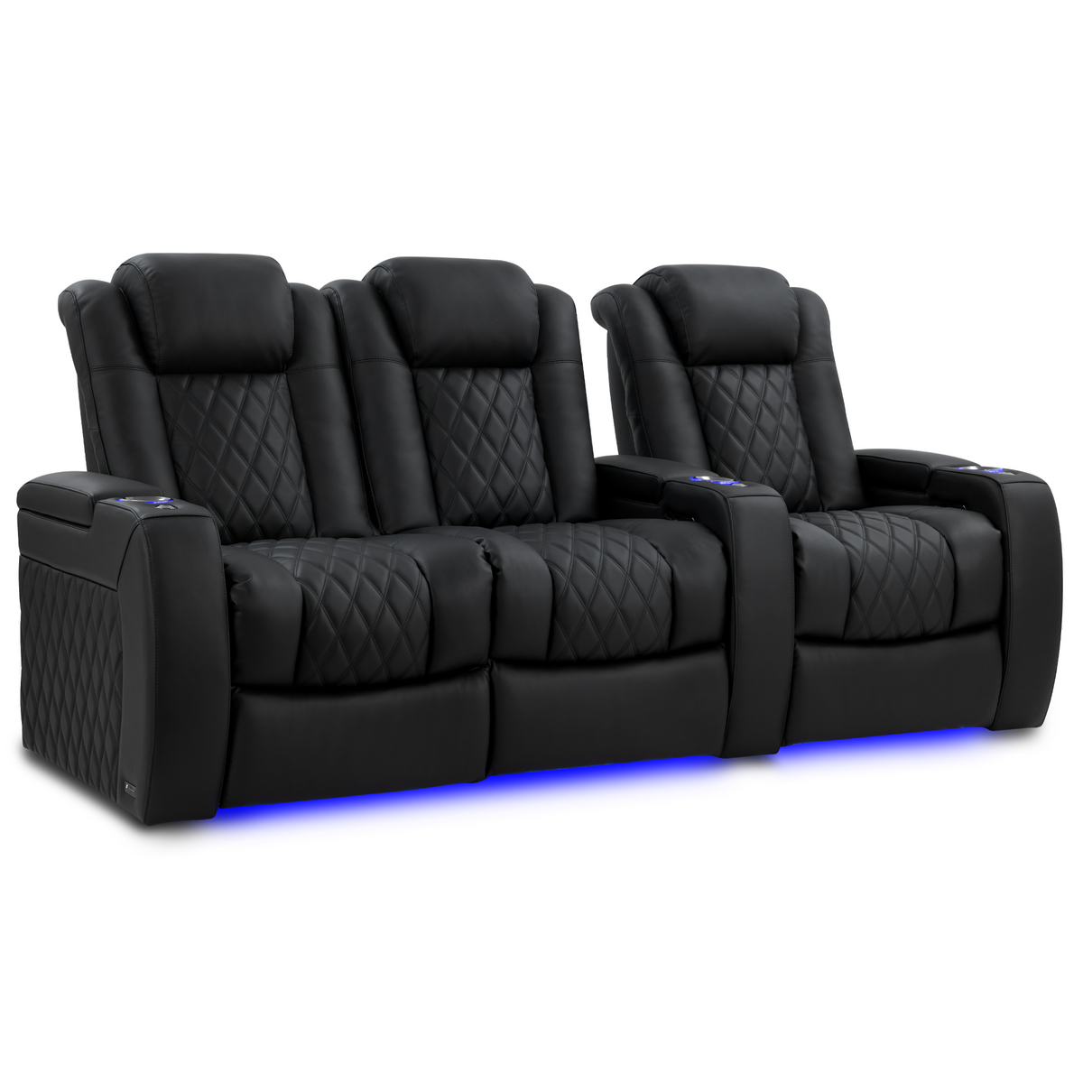 Valencia Tuscany Luxury Edition row of 3 loveseat left configuration Graphite home theater