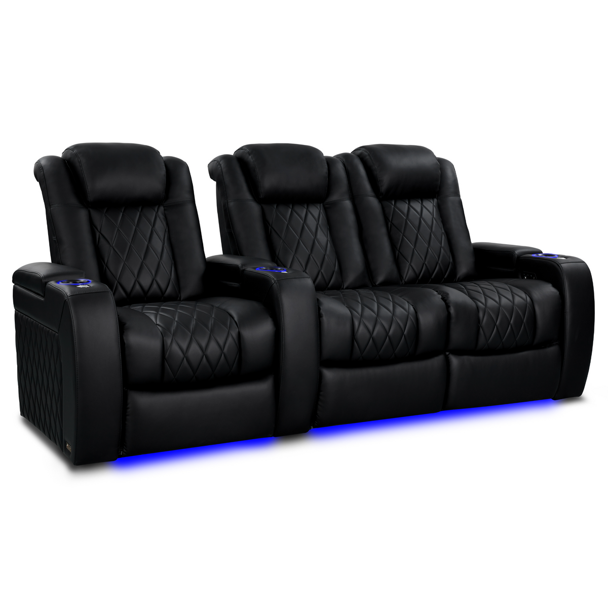 Valencia Tuscany Heat and Massage row of 3 loveseat right home theater seating layout