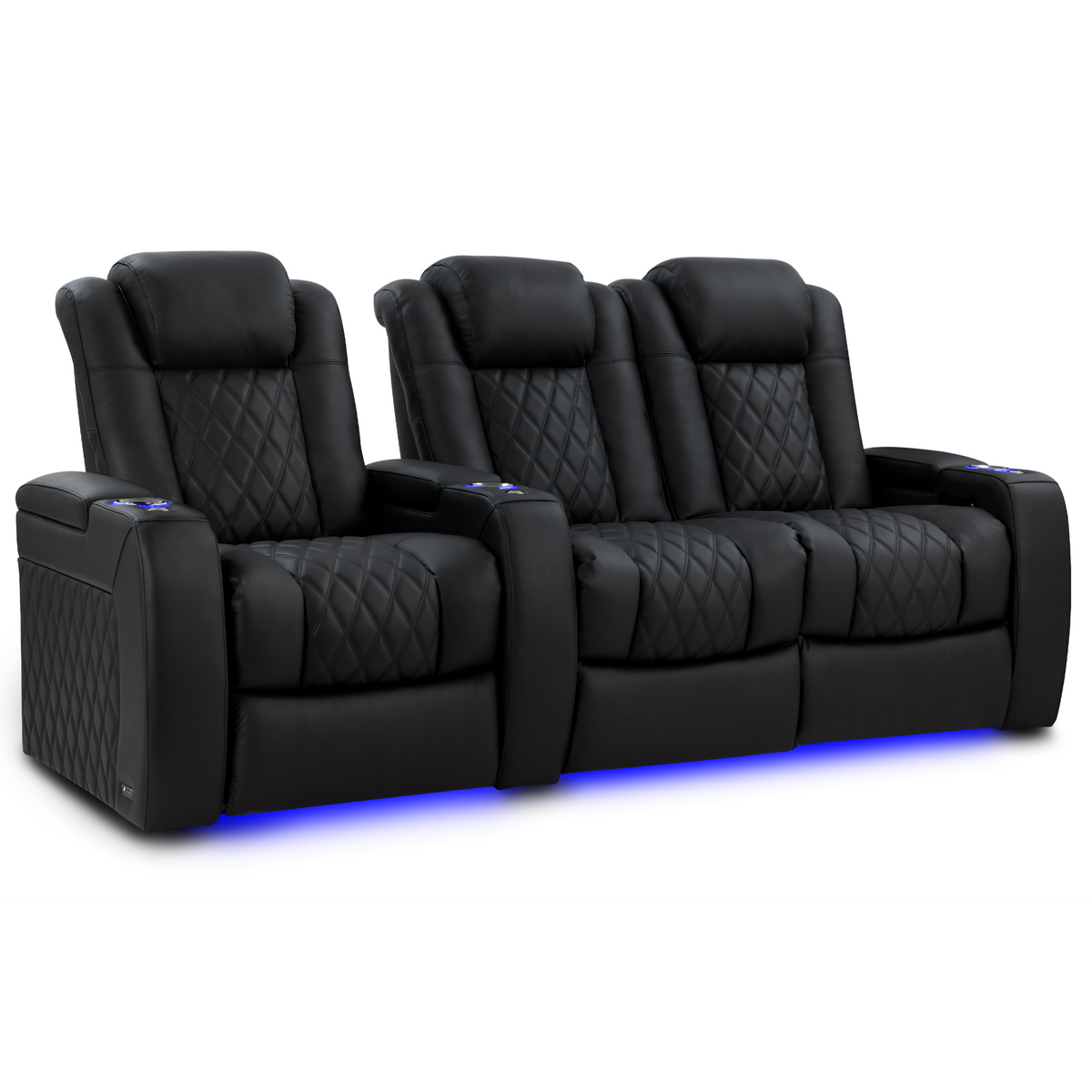 Valencia Tuscany Luxury Edition row of 3 loveseat right configuration Graphite home theater
