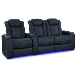 Valencia Tuscany Luxury Edition Home Theater Seating | Semi-Aniline Italian Nappa Leather Power Recliner