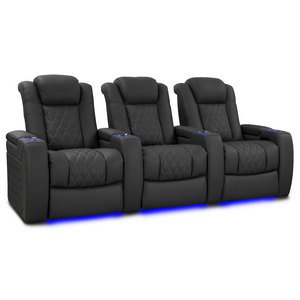 Valencia Tuscany Luxury Edition Home Theater Seating | Semi-Aniline Italian Nappa Leather Power Recliner