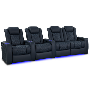 Valencia Tuscany Luxury Edition Home Theater Seating | Semi-Aniline Italian Nappa Leather Power Recliner