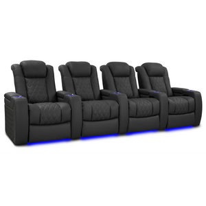 Valencia Tuscany Luxury Edition Home Theater Seating | Semi-Aniline Italian Nappa Leather Power Recliner