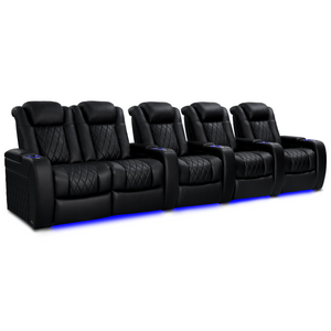 Valencia Tuscany Heat and Massage row of 5 loveseat left home theater seating configuration