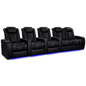 Valencia Tuscany Heat and Massage row of 5 loveseat right home theater seating configuration