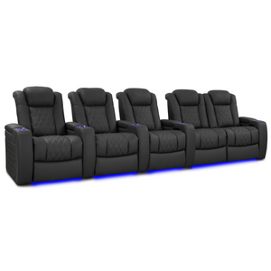 Valencia Tuscany Luxury Edition Home Theater Seating | Semi-Aniline Italian Nappa Leather Power Recliner