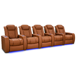 Valencia Tuscany Ultimate Edition Home Theater Seating | Perforated Semi-Aniline Italian Nappa 20K Leather Power Recliner