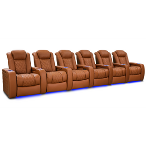 Valencia Tuscany Ultimate Edition Home Theater Seating | Perforated Semi-Aniline Italian Nappa 20K Leather Power Recliner