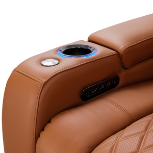 Valencia Tuscany Ultimate Edition Home Theater Seating | Perforated Semi-Aniline Italian Nappa 20K Leather Power Recliner