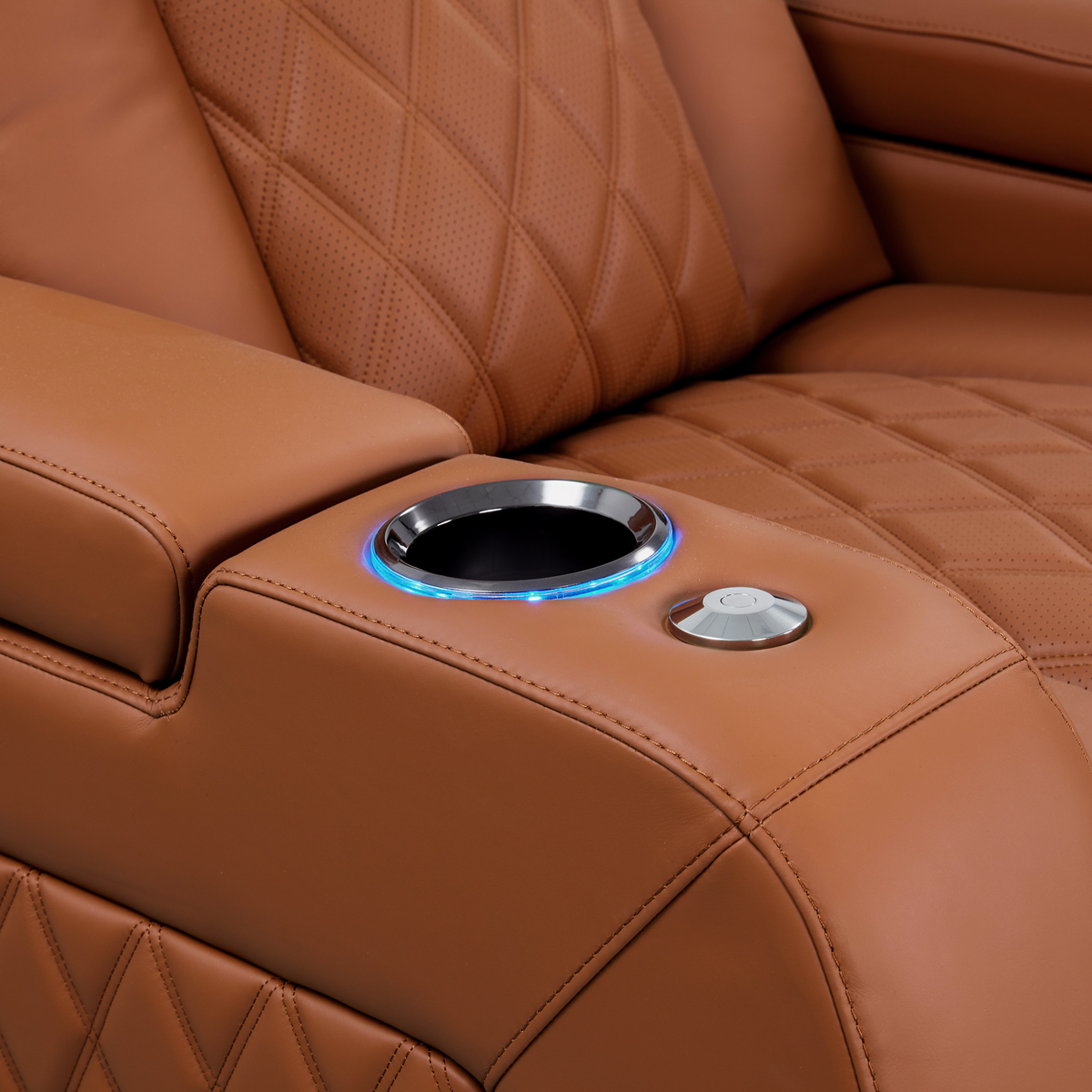 Valencia Tuscany Ultimate Edition Home Theater Seating | Perforated Semi-Aniline Italian Nappa 20K Leather Power Recliner