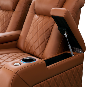 Valencia Tuscany Ultimate Edition Home Theater Seating | Perforated Semi-Aniline Italian Nappa 20K Leather Power Recliner