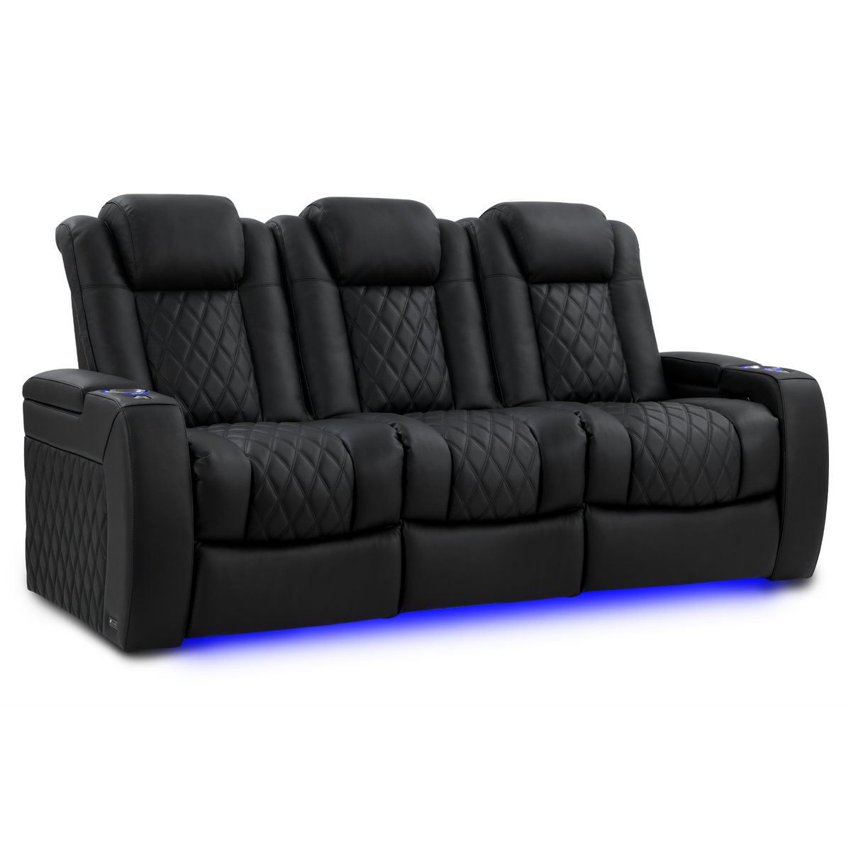 Valencia Tuscany Luxury Edition multi-row home theater seating set Graphite luxury leather