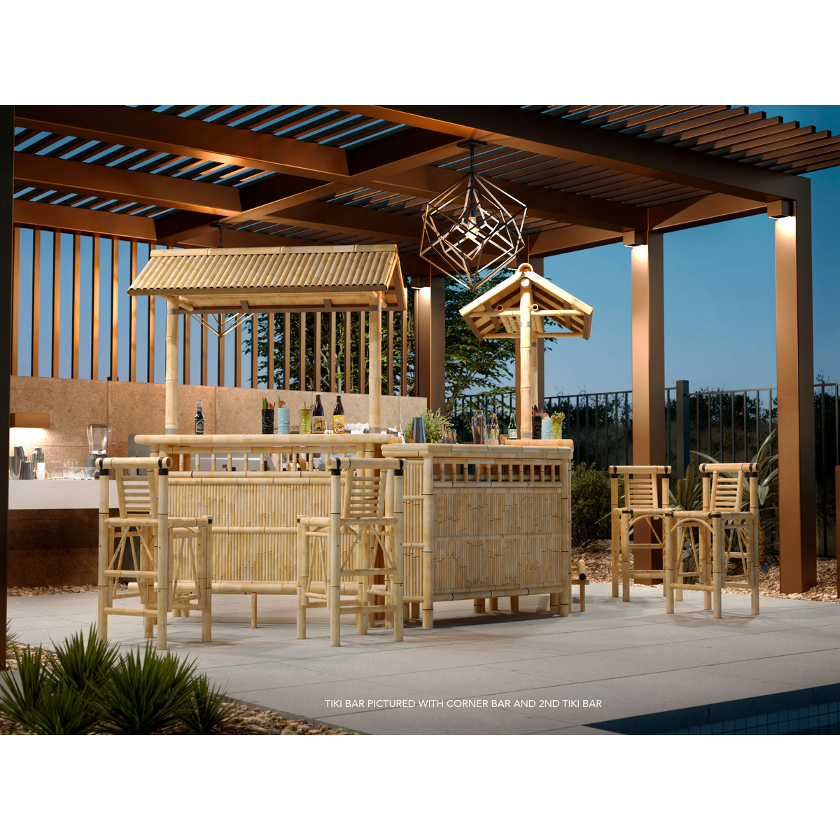 RAM Game Room 60" Bamboo Tiki Bar