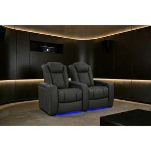 Valencia Tuscany Luxury Edition Home Theater Seating | Semi-Aniline Italian Nappa Leather Power Recliner