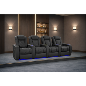 Valencia Tuscany Luxury Edition Home Theater Seating | Semi-Aniline Italian Nappa Leather Power Recliner