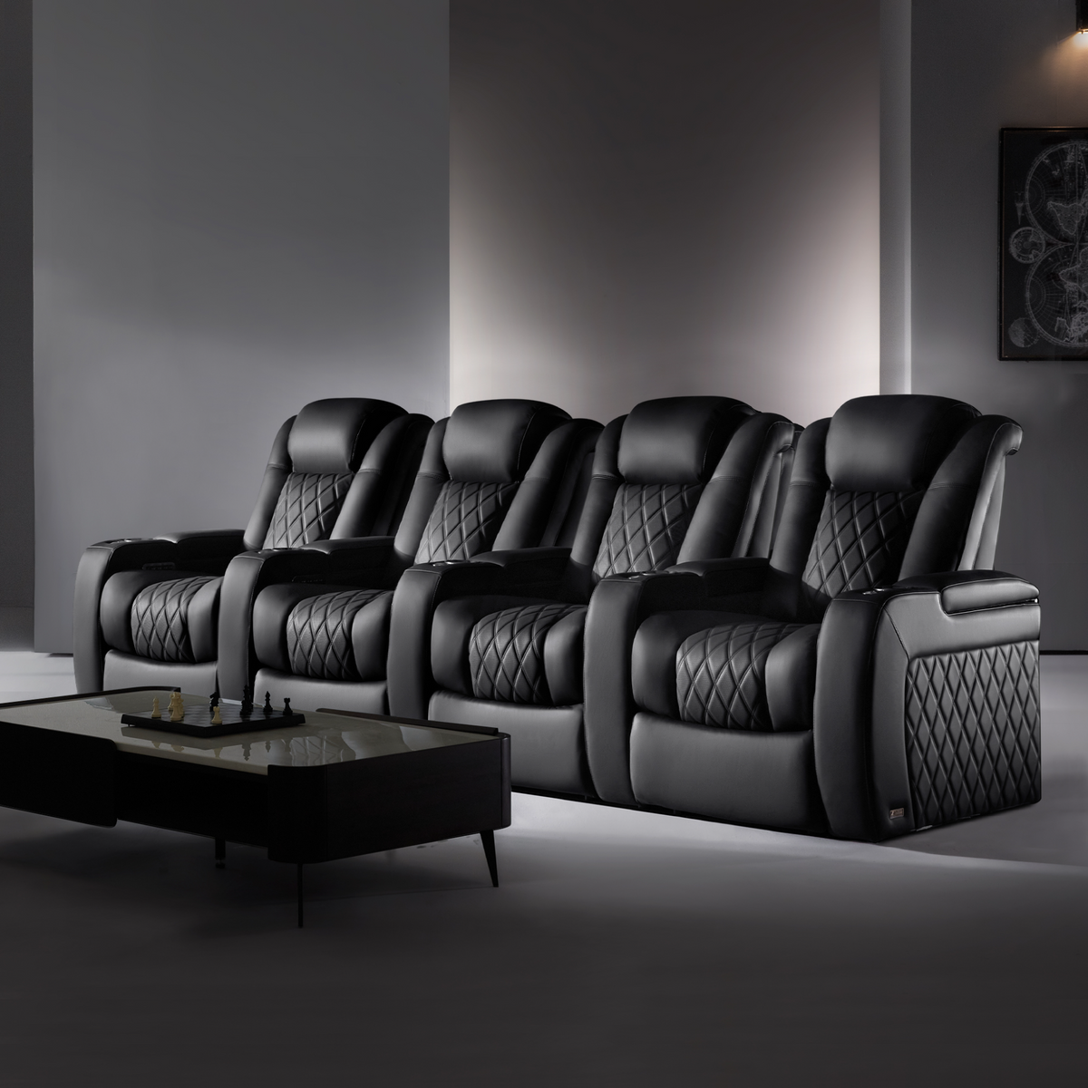 Valencia Tuscany Ultimate Edition Home Theater Seating | Perforated Semi-Aniline Italian Nappa 20K Leather Power Recliner