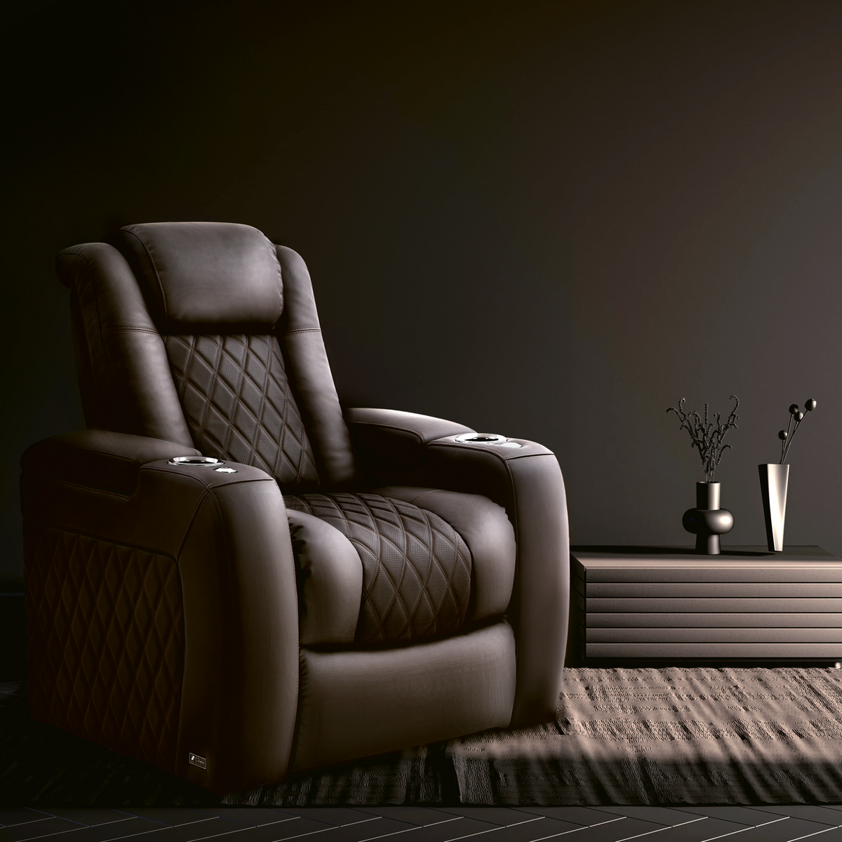 Valencia Tuscany Ultimate Edition Home Theater Seating | Perforated Semi-Aniline Italian Nappa 20K Leather Power Recliner