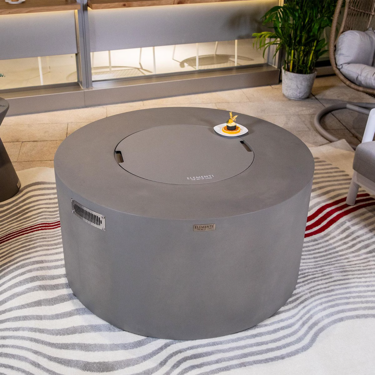 Elementi Plus Pacaya 43" Round Fire Table with Hidden Tank — Propane