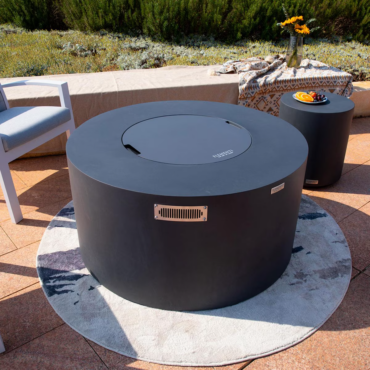 Elementi Plus Pacaya 43" Round Fire Table with Hidden Tank — Propane