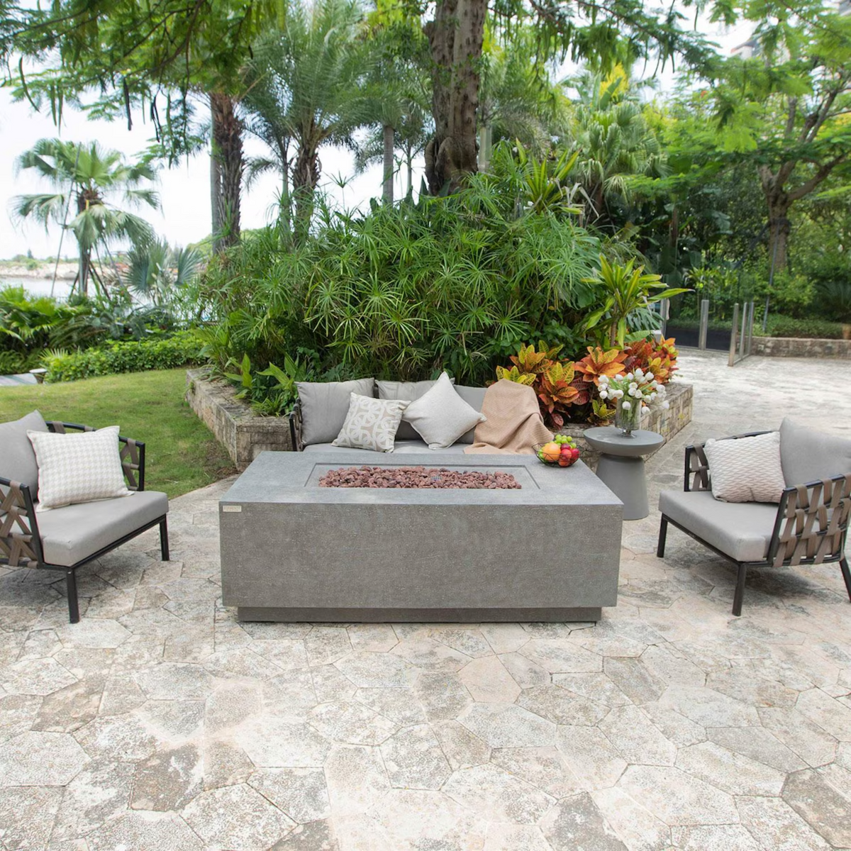Elementi Plus Andes 66" Rectangular Fire Table — Propane