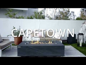 Elementi Plus Cape Town 56" Rectangular Fire Table — Slate Black