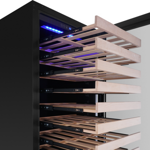 KingsBottle Upright Wine & Beverage Cooler Combo With Triple Temp. Zones